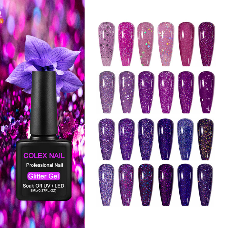 8ml лилав блясък гел лак