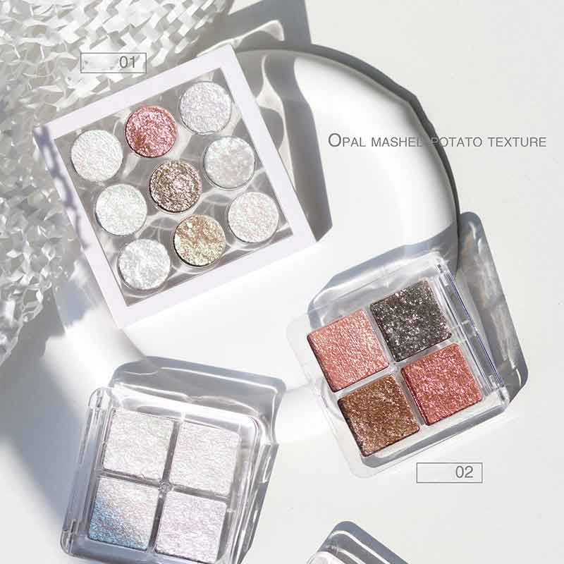 Нов 9 в 1 цвята Nail Art Opal Mashed Powder Aurora Effect Pigment